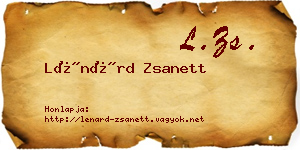 Lénárd Zsanett névjegykártya