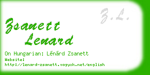 zsanett lenard business card